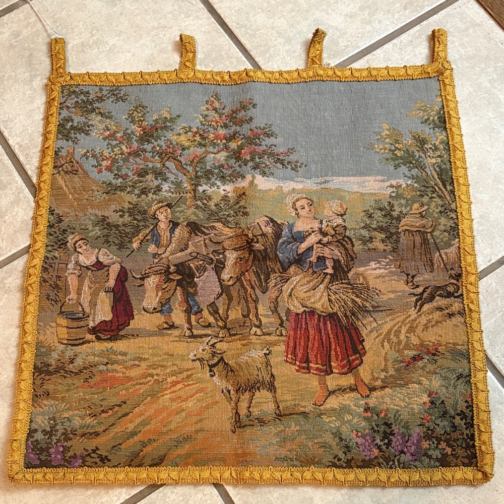 Vintage French Tapestry Wall Hanging Goblin Home Decor Tapestry
